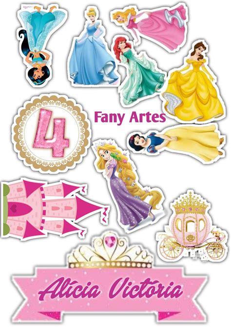 Topo De Bolo Princesas Disney Disney Princess Cake Topper Cinderella