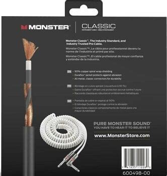 Monster Cable Prolink Classic Ft Coiled Instrument Cable White M