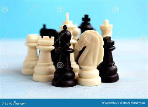 The Main Pieces In Chess Are In A Pile Stock Image Image Of Decision