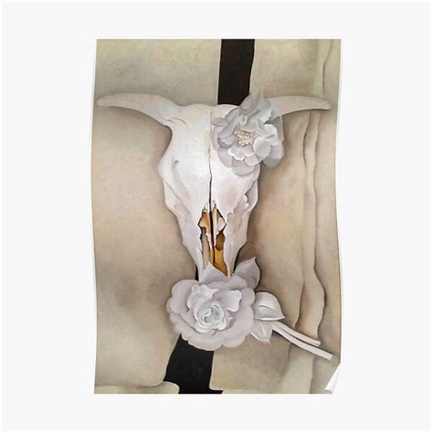 Georgia O Keeffe Cow S Skull With Calico Roses Full Hd Art Poster