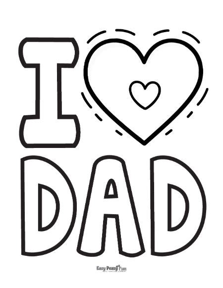 Printable Father's Day Coloring Pages - Easy Peasy and Fun