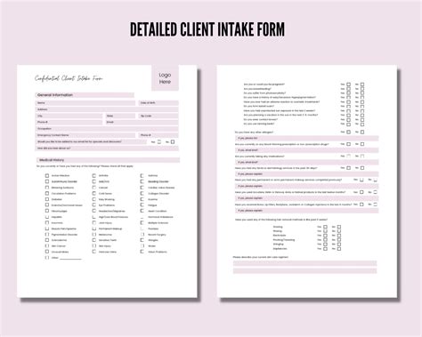 Editable fitzpatrick skin type form client intake form fitzpatrick skin