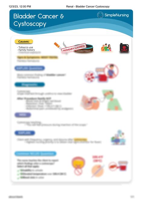 SOLUTION: Renal bladder cancer cystoscopy - Studypool