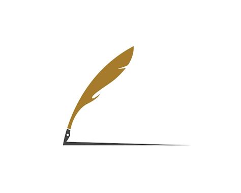 Premium Vector Feather Pen Logo Template Vector Illustration