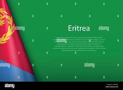 3d National Flag Eritrea Isolated On Background With Copyspace Stock