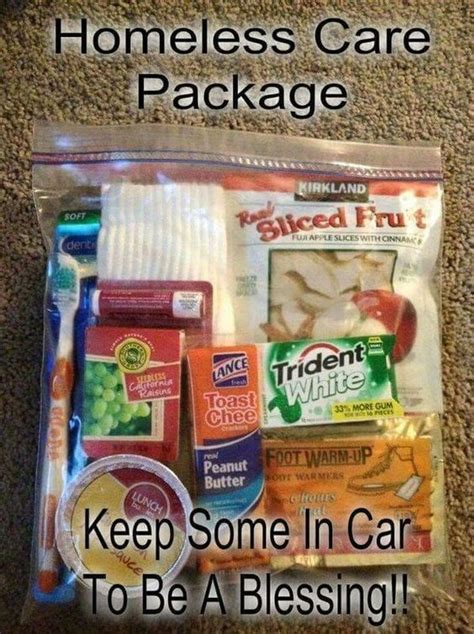 Homeless Care Packages To Keep In The Car Beautiful Idea Homeless