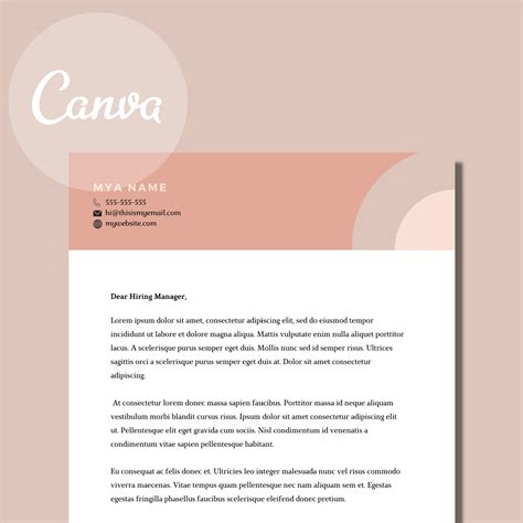 Colorful Cover Letter Template Design Template Creative Cover Letter Template Canva Cover Letter