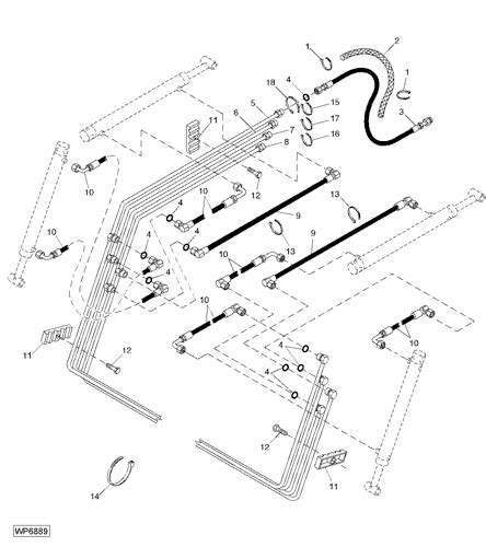 D160 Front Loader Hydraulic Hoses And Oil Tubes Epc John Deere H77698