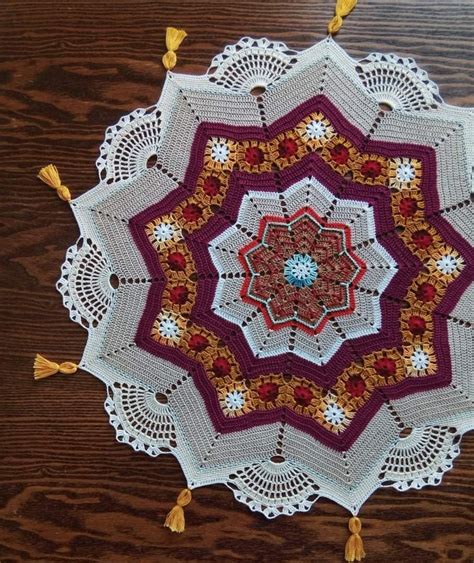 Star And Granny Square Doily Crochet Diagram Pattern Artofit