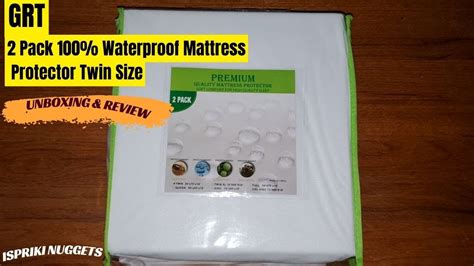 Grt 2 Pack 100 Waterproof Mattress Protector Twin Size Unboxing And Review Ispriki Nuggets