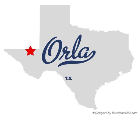 Map of Orla, TX, Texas