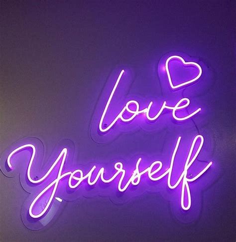 Custom Made Neon Signs Love Yourself Neon Sign Led Business Sign Aoos