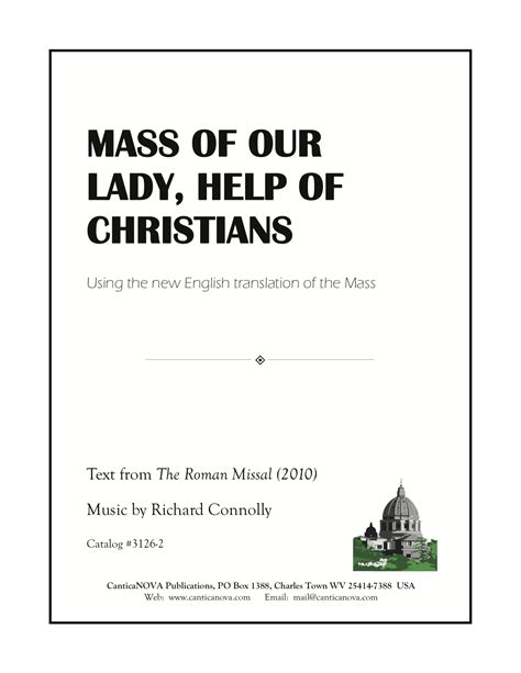 Mass of Our Lady Help of Christians | Willow Publishing