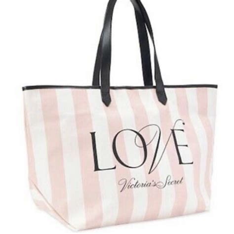 Victoria S Secret Bags Victoria Secret Love Pink Striped Tote Bag