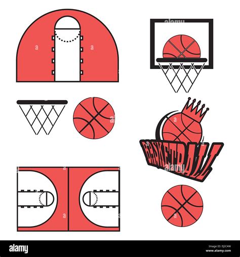 Basketball objects. Basketball Ball with Crown Type Logo. Basketball ...