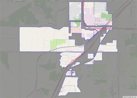 Map of Oakhurst CDP, Oklahoma