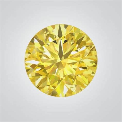 Cubic Zirconia Yellow Round Cubic Zirconia CZ Natural Synthetic