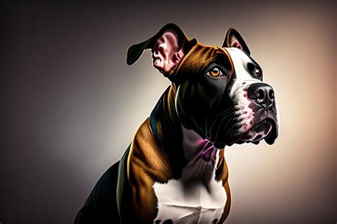 Premium Ai Image Angry Pit Bull Dog Attacks From The Dark Pit Bull