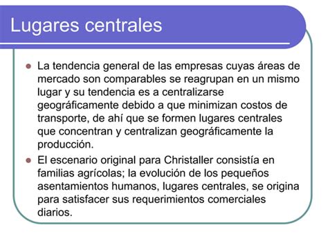 El Modelo De Christaller 2 PPT