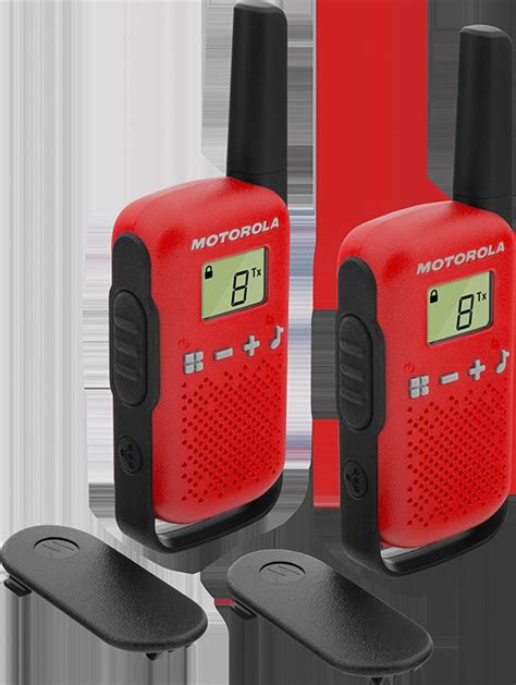 Walkie Talkie Motorola T Rojo Doble Pack