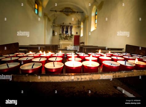 Burning Candle In A Church Hi Res Stock Photography And Images Alamy