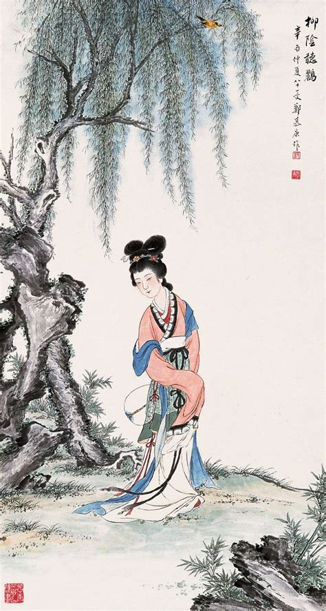 郑慕康国画仕女作品欣赏郑慕康仕女国画新浪新闻