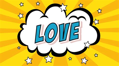 cloud with love lettering pop art style icon 4310315 Vector Art at Vecteezy