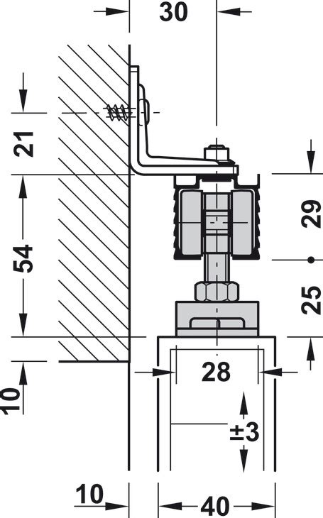 Guarnitura Per Porte Scorrevoli Hawa Porta 45 H Guarnitura Senza