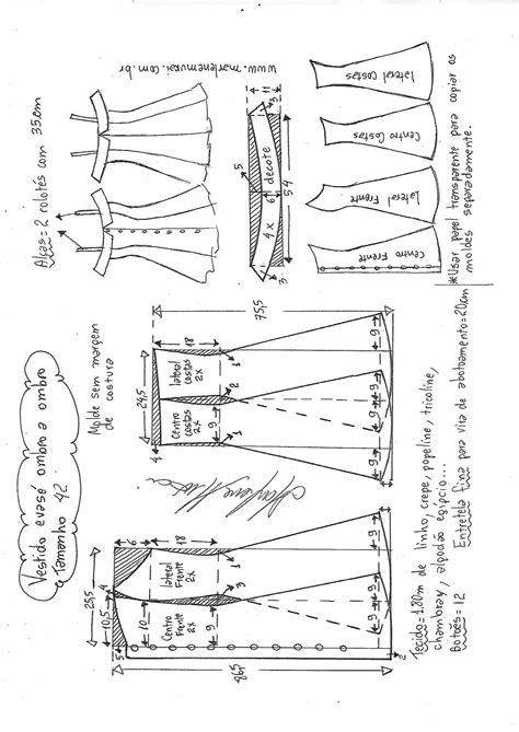 Vestido Chamise Com Decote Ombro A Ombro Diy Molde Corte E Costura Marlene Mukai Sewing