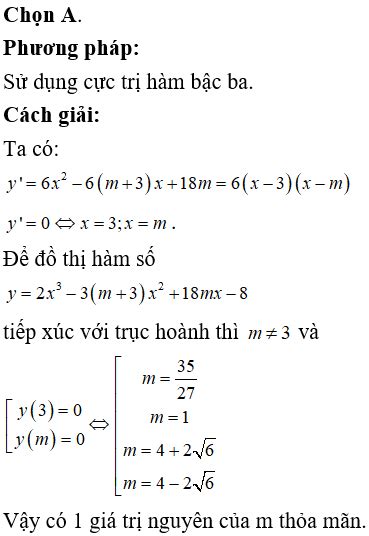 Hỏi có tất cả bao nhiêu giá trị nguyên của m để đồ thị hàm số y 2x 3 3