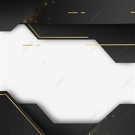 Metallic Gold Border PNG Transparent, Black Gold Metal Line Abstract ...