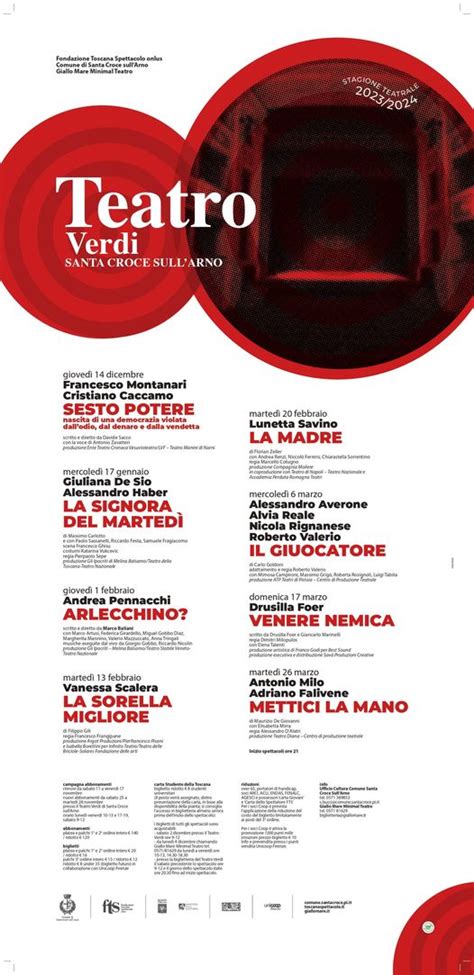 Stagione Al Teatro Comunale Verdi Santa Croce Sull Arno Terre Di Pisa