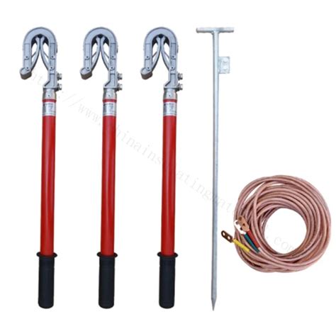 Portable Ground Earth Rod Set With Earthing Wire And Clamp Ground