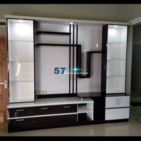 Jual Lemari Partisi Besar Kabinet Tv Minimalis Bahan Plywood Hpl