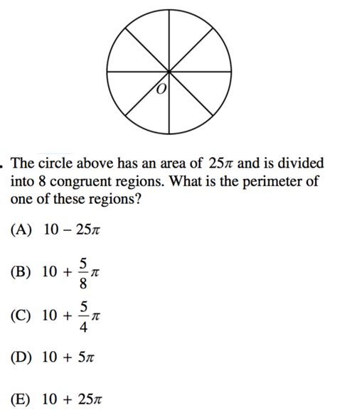 Circles On Sat Math Formulas Review And Practice