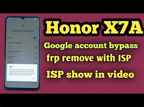 Honor X7A Frp Bypass How To Remove Frp Honor X7A YouTube