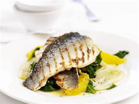 Grilled Sea Bass With Spinach And Orange Recipe Eat Smarter Usa