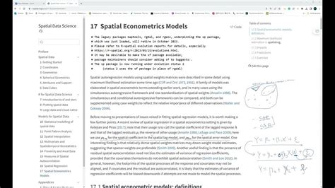 Spatial Data Science Spatial Econometrics Models Spatial01 17 Youtube