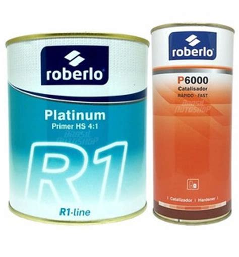 Kit Primer Platinum Pu Hs Cinza L Catalisador Ml Roberlo