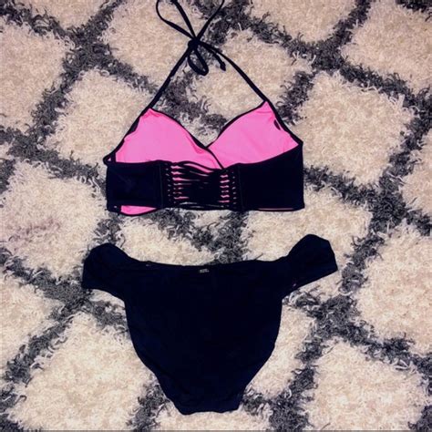 PINK Victoria S Secret Swim Nwot Vs Pink Body Wrap Bikini Set Large