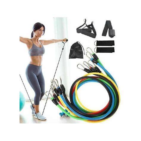 Set de 5 ligas resistencia elástica ejercicios pilates gym OEM