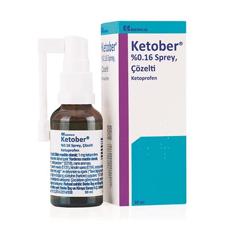 KETOBER 0 16 SPRAY 15 and 30 ml Berko İlaç