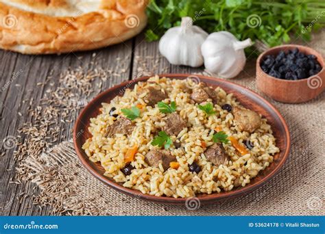 Arabic Traditional Rustic Rice Food Pilaf Cooked Stock Photo Image Of