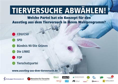 Start der bundesweiten Plakat Kampagne Tierversuche abwählen Ärzte