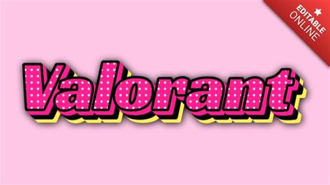 Valorant Vintage Retro Pop Art D Tekst Effect Generator