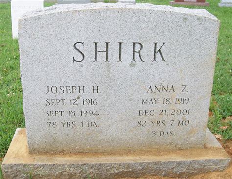 Anna Z Hoover Shirk 1919 2001 Mémorial Find A Grave