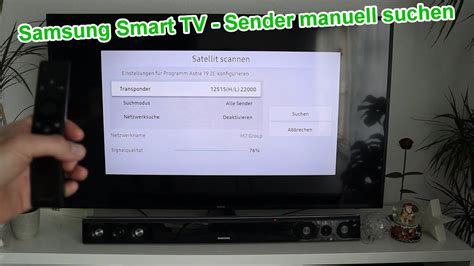 Samsung TV einzelnen Sender manuell hinzufügen Sender manuell suchen