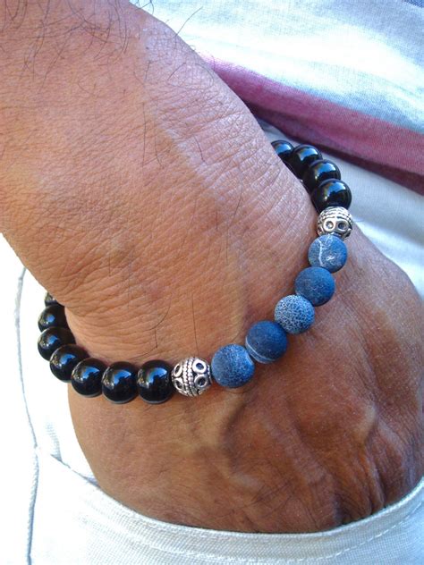 Men S Spiritual Healing Love Protection Bracelet With Semi Precious