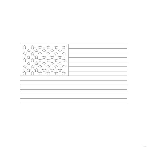 Free American Flag Waving Outline Vector - Download in Illustrator, EPS ...