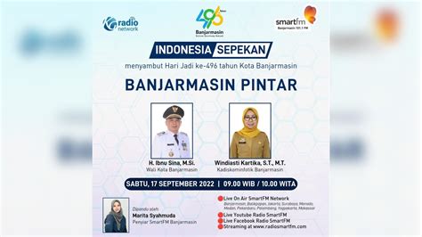 Banjarmasin Pintar Menyambut Hari Jadi Ke Tahun Kota Banjarmasin